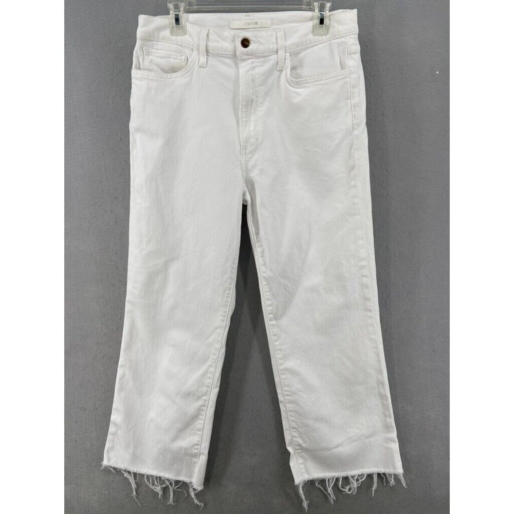 New Joe's Jeans Womens Sz 31 Vintage Stretch White Blake Crop Wide-Leg Pants‎